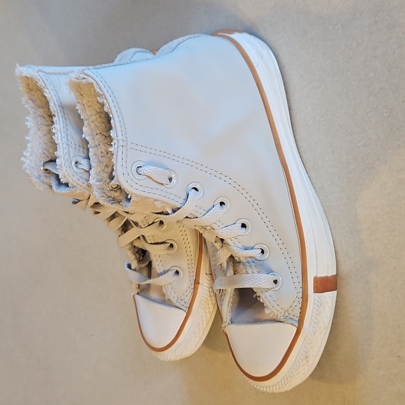 Converse pale putty white high tops - Picture 1 of 13